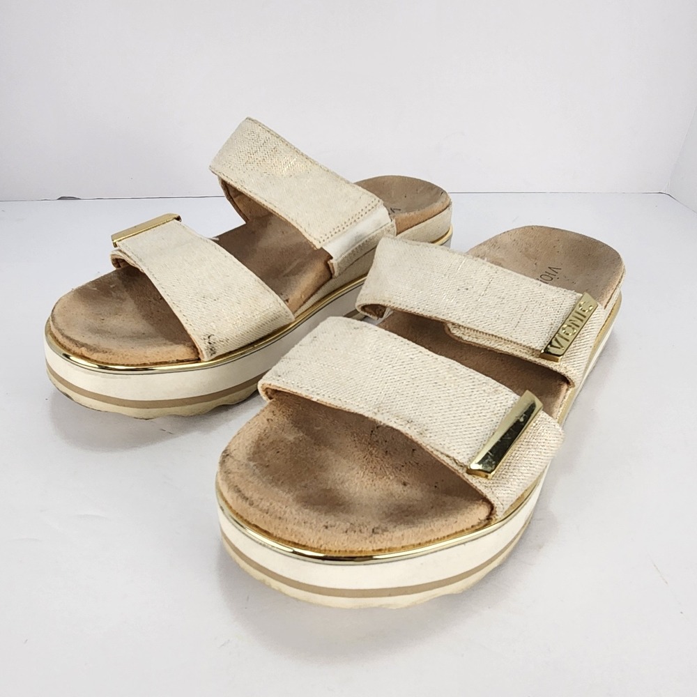 Vionic Phoenix Brandie‎ Women's Slide Platform Sandals Beige Size 8